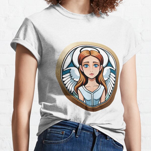 Ángel Figura de mujer. Diseño exclusivo a color Camiseta clásica