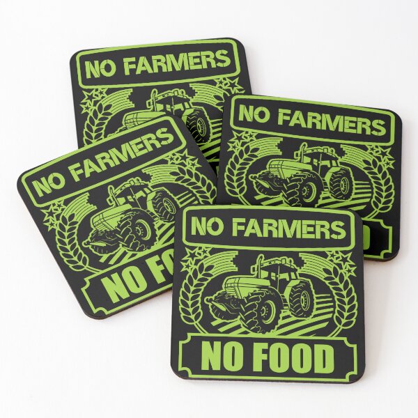 Aperçu de l'œuvre Pas d'agriculteurs pas de nourriture - Nouvel autocollant - Redbubble créée et vendue par bluehatgraphics.