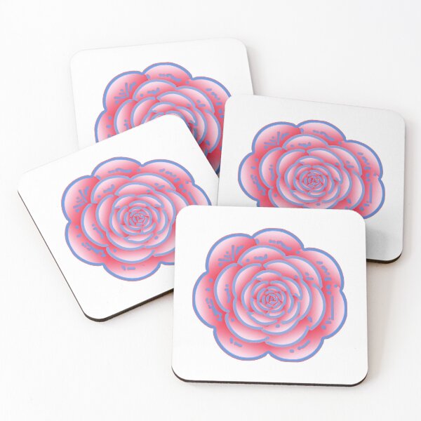 Item preview, Rose Line Art In Pale Blue And Pale Pink designed and sold by Heathermarie321.