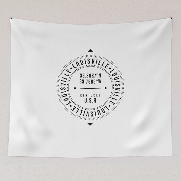 Item preview, Louisville, Kentucky, USA - 1 - City Coordinates Typography Print - Classic, Minimal designed and sold by Studio Grafiikka.