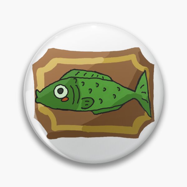 Item preview, Green Fish Plaque designed and sold by the-cyan-tiger.