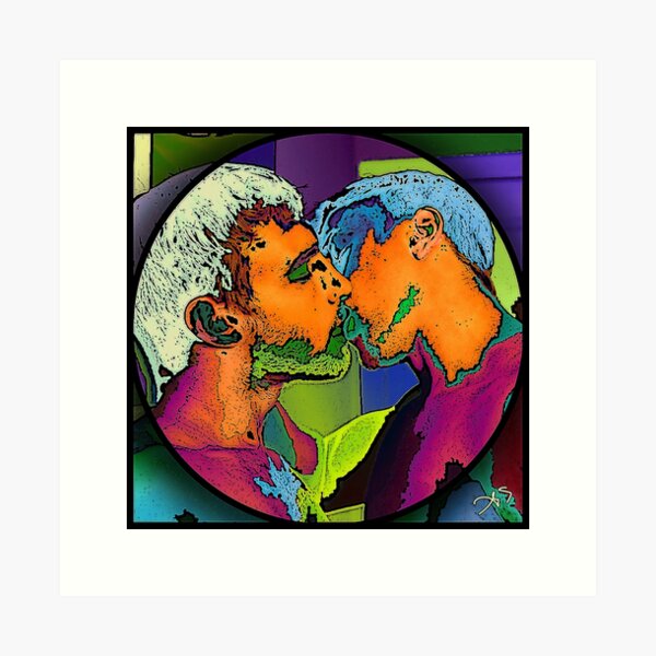 First Kiss Lyrics Gay love | Art Print