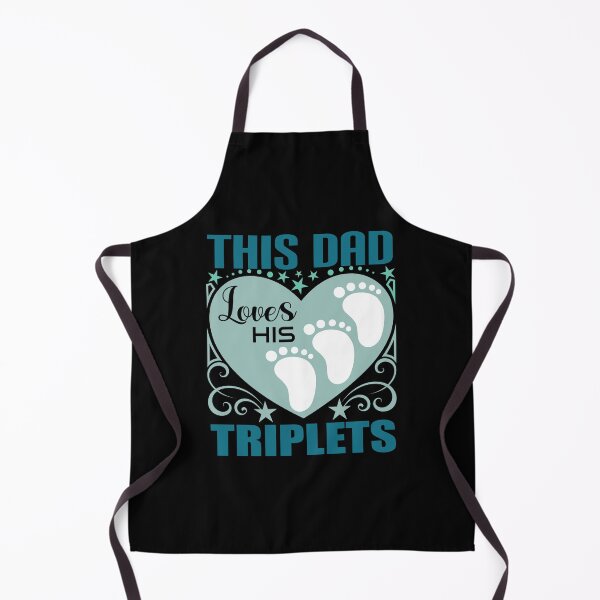 Item preview, This dad loves his triplets – t-shirt design - Sticker Redbubble designed and sold by bluehatgraphics.
