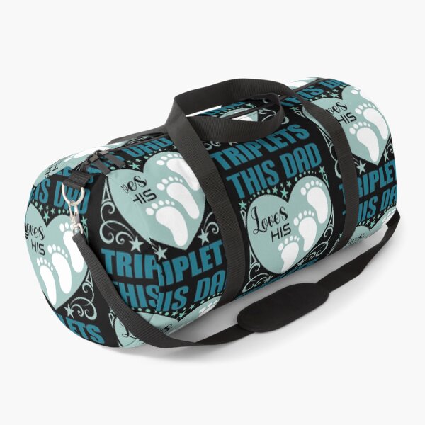 Item preview, This dad loves his triplets – t-shirt design - Sticker Redbubble designed and sold by bluehatgraphics.