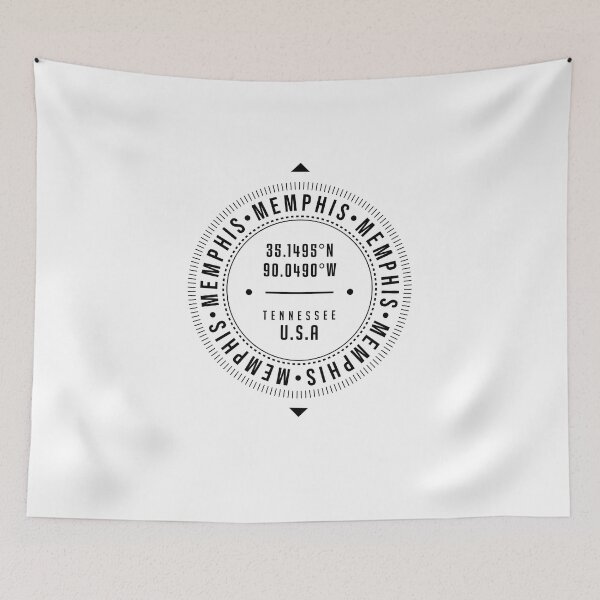 Item preview, Memphis, Tennessee, USA - 1 - City Coordinates Typography Print - Classic, Minimal designed and sold by Studio Grafiikka.