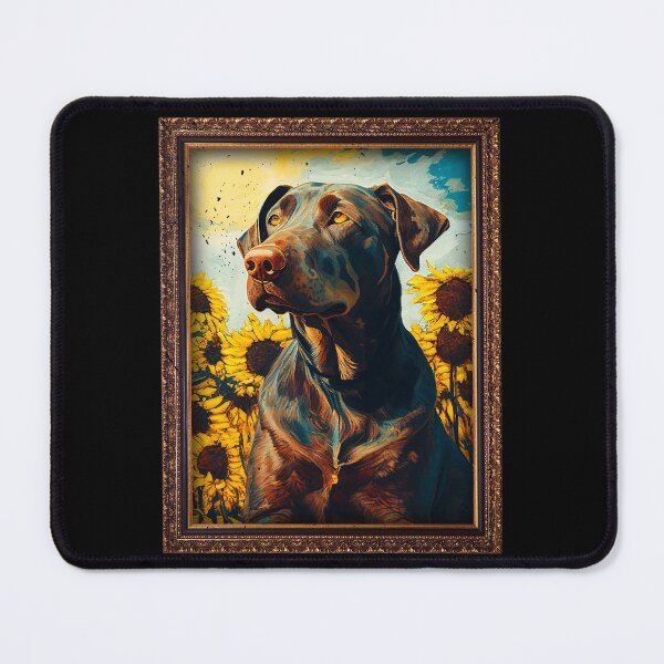 Item preview, Treeing Tennessee Brindle Sunflower Painting Adorable Dog designed and sold by rafaeltto.