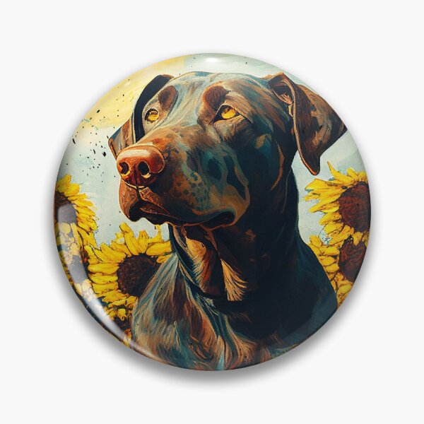 Item preview, Treeing Tennessee Brindle Sunflower Painting Adorable Dog designed and sold by rafaeltto.