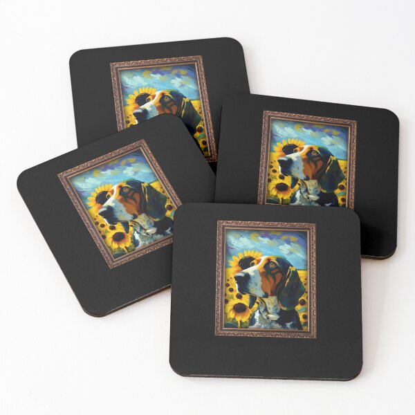 Item preview, Treeing Walker Coonhound Sunflower Painting Adorable Dog designed and sold by rafaeltto.