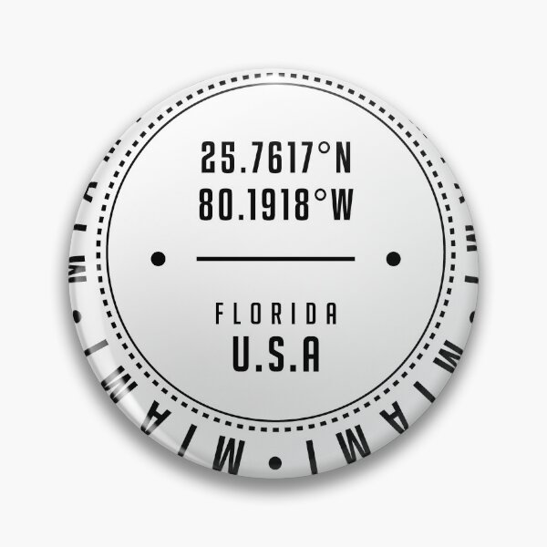 Artikelvorschau, Miami, Florida, USA - 1 - City Coordinates Typography Print - Classic, Minimal entworfen und verkauft von Studio Grafiikka.