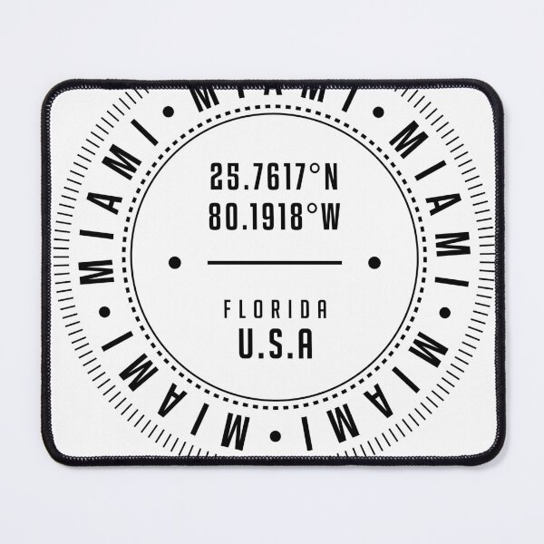 Item preview, Miami, Florida, USA - 1 - City Coordinates Typography Print - Classic, Minimal designed and sold by Studio Grafiikka.