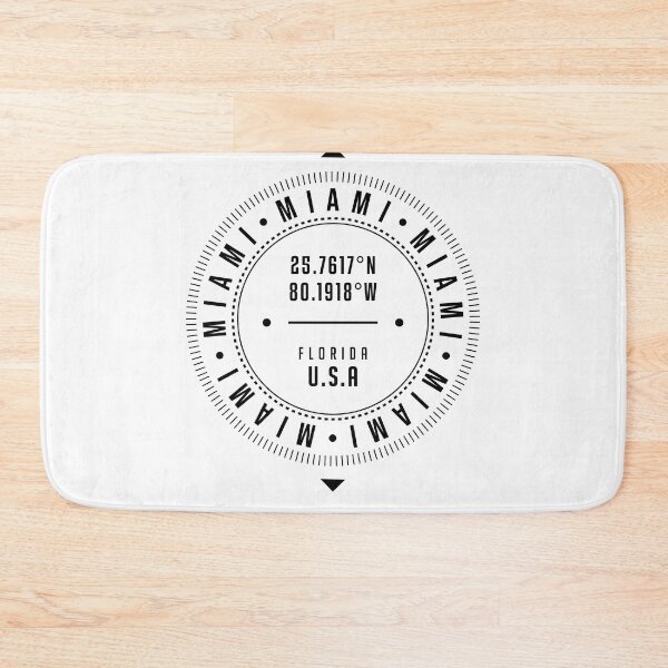 Item preview, Miami, Florida, USA - 1 - City Coordinates Typography Print - Classic, Minimal designed and sold by Studio Grafiikka.