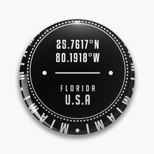 Artikelvorschau, Miami, Florida, USA - 1 - City Coordinates Typography Print - Classic, Minimal entworfen und verkauft von Studio Grafiikka.
