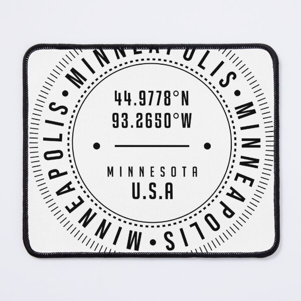 Item preview, Minneapolis, Minnesota, USA - 1 - City Coordinates Typography Print - Classic, Minimal designed and sold by Studio Grafiikka.