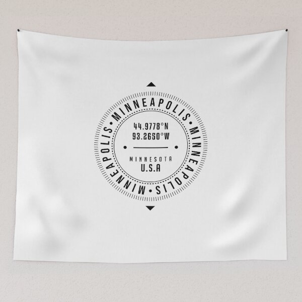 Item preview, Minneapolis, Minnesota, USA - 1 - City Coordinates Typography Print - Classic, Minimal designed and sold by Studio Grafiikka.