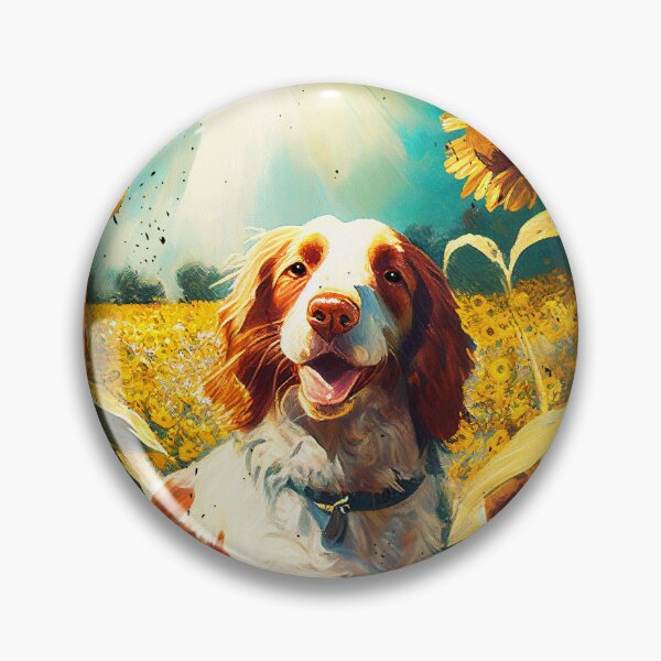 Item preview, Welsh Springer Spaniel Sunflower Painting Adorable Dog designed and sold by rafaeltto.