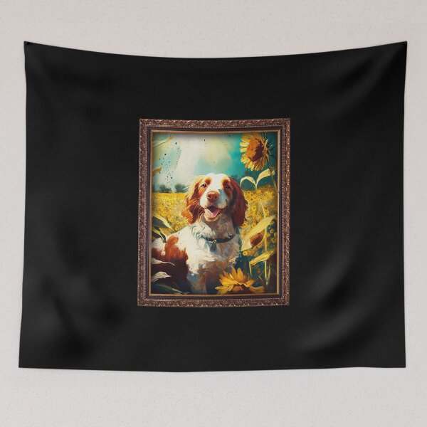 Item preview, Welsh Springer Spaniel Sunflower Painting Adorable Dog designed and sold by rafaeltto.