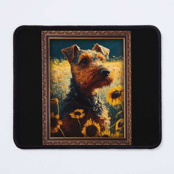 Item preview, Welsh Terrier Sunflower Painting Adorable Dog designed and sold by rafaeltto.