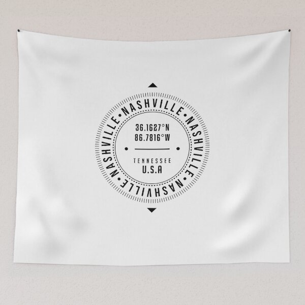 Item preview, Nashville, Tennessee, USA - 1 - City Coordinates Typography Print - Classic, Minimal designed and sold by Studio Grafiikka.
