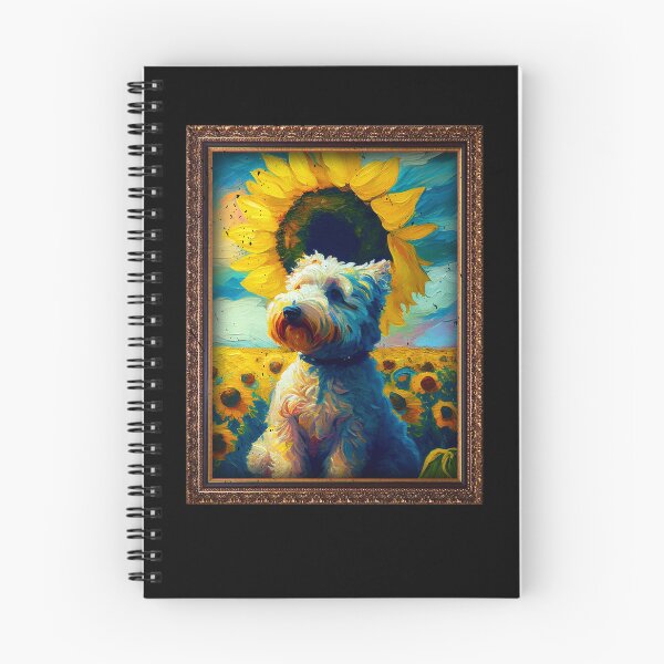 Item preview, Whoodle Sunflower Painting Adorable Dog designed and sold by rafaeltto.