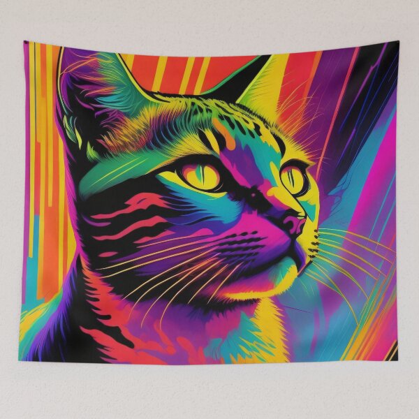 Item preview, Multi-Colored Cat by Perceptual Paradox Creations designed and sold by hobbit73.