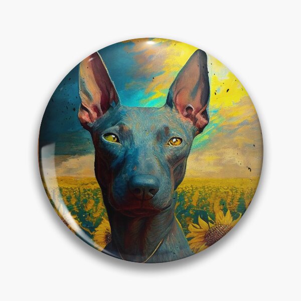 Item preview, Xoloitzcuintli Xolo Sunflower Painting Adorable Dog designed and sold by rafaeltto.