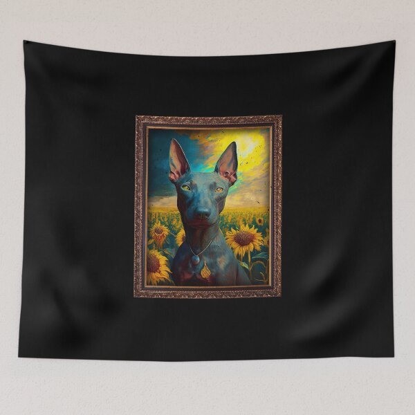 Item preview, Xoloitzcuintli Xolo Sunflower Painting Adorable Dog designed and sold by rafaeltto.