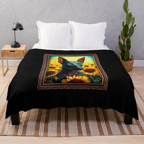 Item preview, Xoloitzcuintli Xolo Sunflower Painting Adorable Dog designed and sold by rafaeltto.