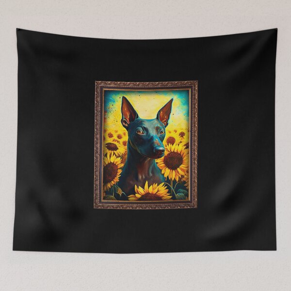 Item preview, Xoloitzcuintli Xolo Sunflower Painting Adorable Dog designed and sold by rafaeltto.