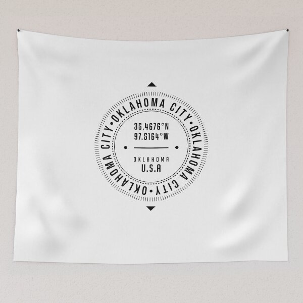 Item preview, Oklahoma City, Oklahoma, USA - 1 - City Coordinates Typography Print - Classic, Minimal designed and sold by Studio Grafiikka.