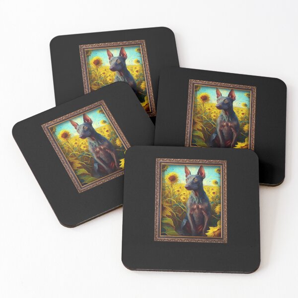 Item preview, Xoloitzcuintli Xolo Sunflower Painting Adorable Dog designed and sold by rafaeltto.