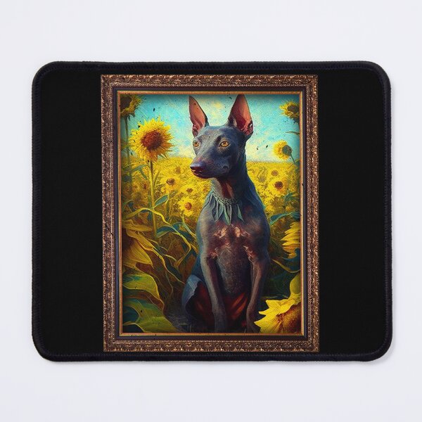 Item preview, Xoloitzcuintli Xolo Sunflower Painting Adorable Dog designed and sold by rafaeltto.