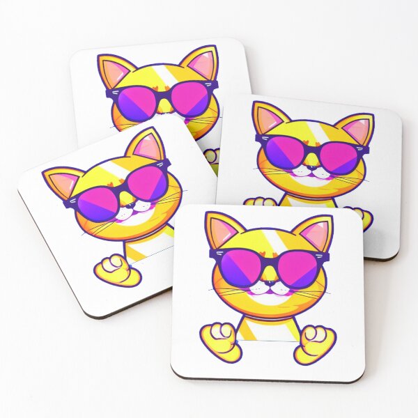 Item preview, A Cute Cat Cartoon Wearing Sunglass Art  designed and sold by AnimateSpring.