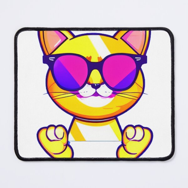 Item preview, A Cute Cat Cartoon Wearing Sunglass Art  designed and sold by AnimateSpring.