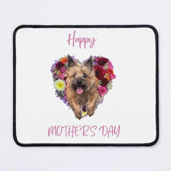Item preview, Retrato de Cairn Terrier feliz día de las madres con flores de corazón de amor designed and sold by ClawedCreations.