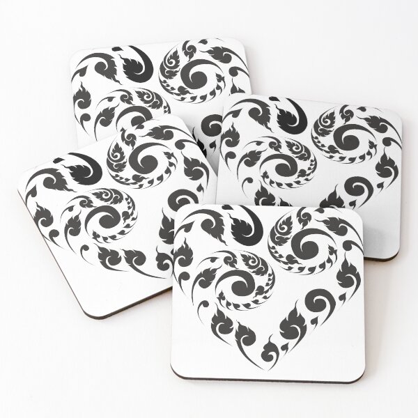 Item preview, Heart with Thai pattern, Thai art element designed and sold by KanyaluckArtist.