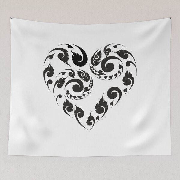 Item preview, Heart with Thai pattern, Thai art element designed and sold by KanyaluckArtist.