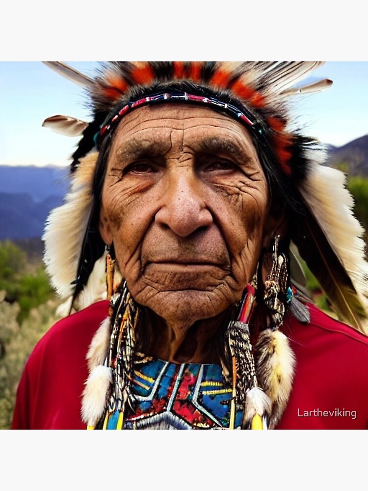 Native American Indian Chief AI Generated Photographic Print For top-34-indian-chief-names-funny-yadbinyamin
