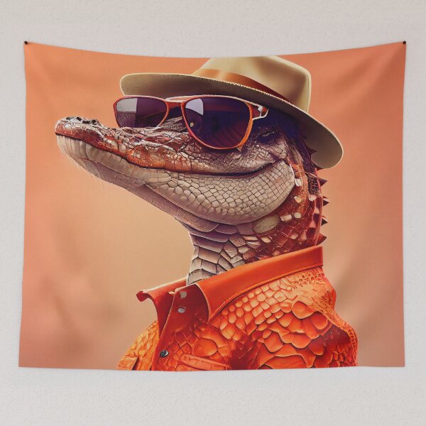 Item preview, Crocodile fashionista designed and sold by Artspiration84.