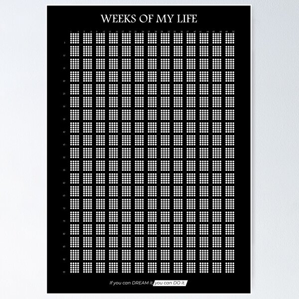 Item preview, Life calendar Weeks of my life. Clean designed and sold by grafik.