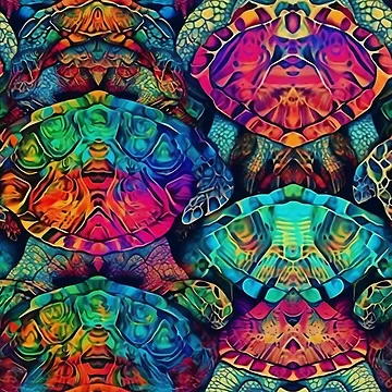 Artwork thumbnail, Subaquatic Reverie Turtle Shell Pattern #11 by NextEchelon