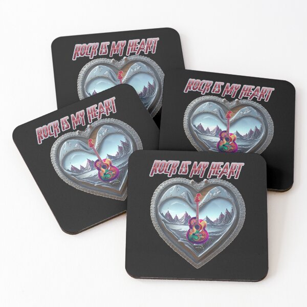 Item preview, Metal Heart with Guitar. Rock is my Heart. Exclusive design designed and sold by altohero.