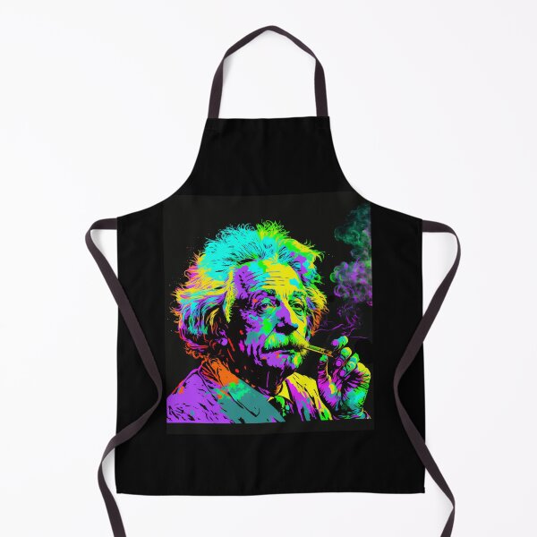 Item preview, Einstein Smoking a Spliff - Cannabis Marijuana Weed Design in Neon Colors designed and sold by CannaCreative.