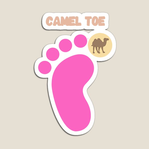 Funny, humorous print for ladies. Proud of my camel toe White Sticker for  Sale by MonellaCeations