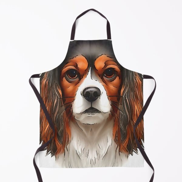 Item preview, King Charles Cavalier Spaniel Pet Portrait Black Outline Art designed and sold by taiche.
