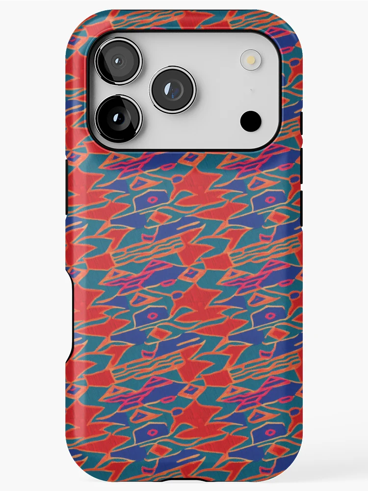 Thumbnail 1 of 4, iPhone Case, Old School Geometry Pattern designed and sold by hellcom.