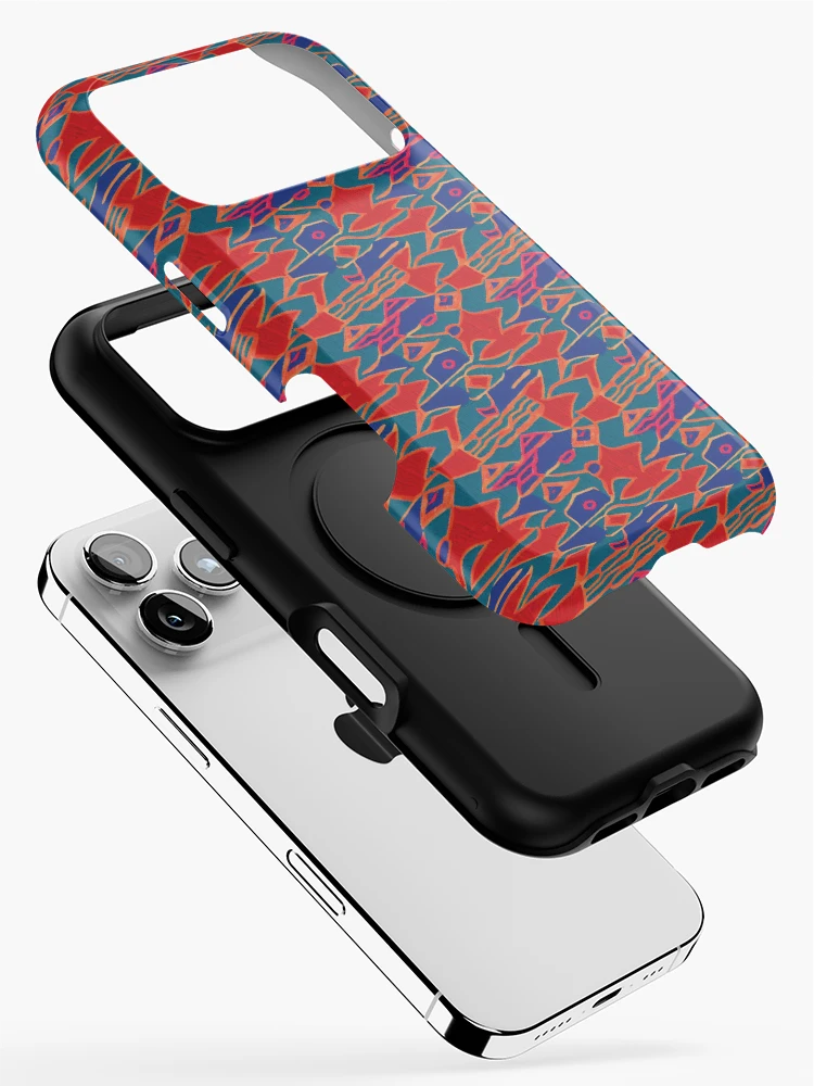 Thumbnail 2 of 4, iPhone Case, Old School Geometry Pattern designed and sold by hellcom.