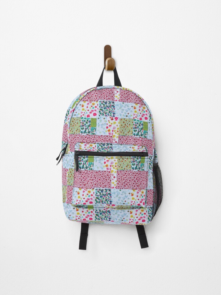 Thumbnail 1 of 3, Backpack, Boho Floral Patchwork designed and sold by hellcom.
