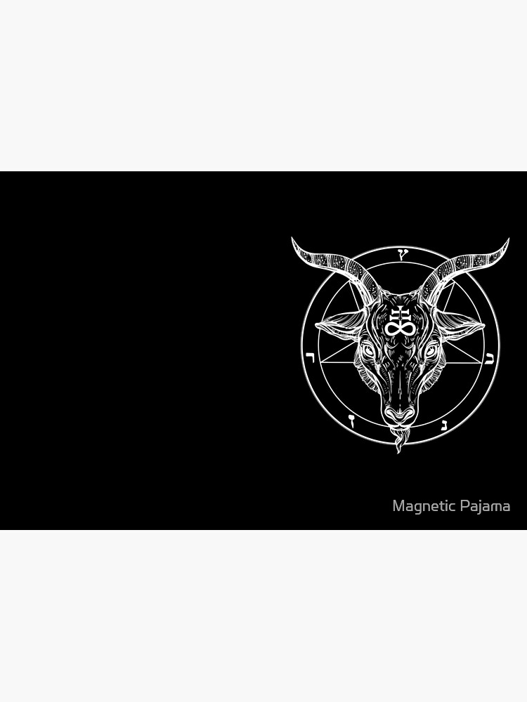 Baphomet Goat Head with Pentagram Occult Symbolism or Satanist Symbols by MagneticMama