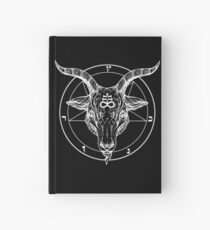 Cuaderno de tapa dura Baphomet cabeza de cabra con Pentagram Ocultismo simbolismo o símbolos satanistas