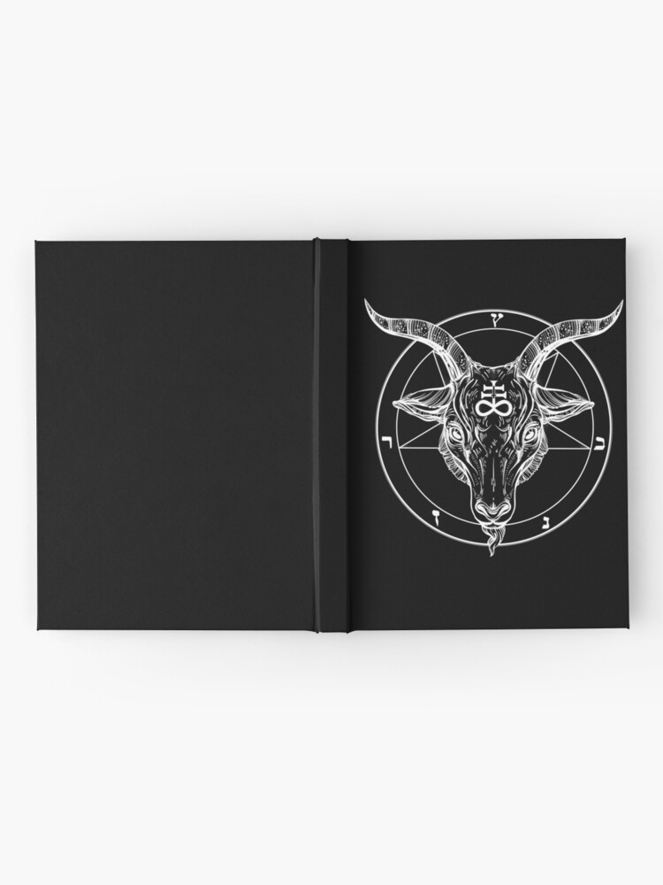 Alternate view of Baphomet Goat Head with Pentagram Occult Symbolism or Satanist Symbols Hardcover Journal